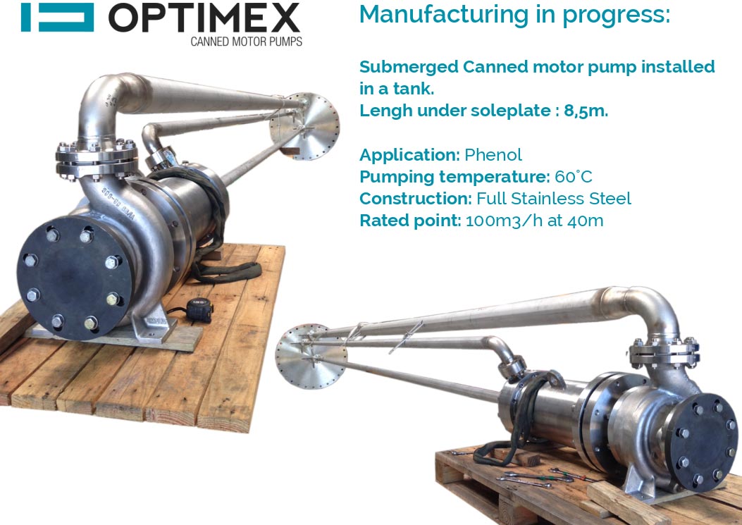 Canned motor pump with tank