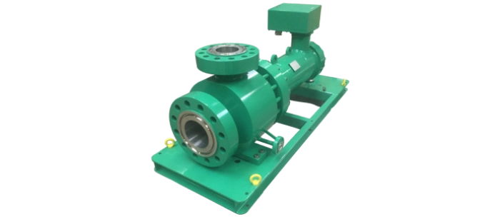 Centrifugal high pressure pump for product with hydrogen content