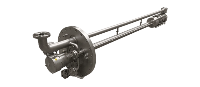 Industrial centrifugal vertical pump for phosgene