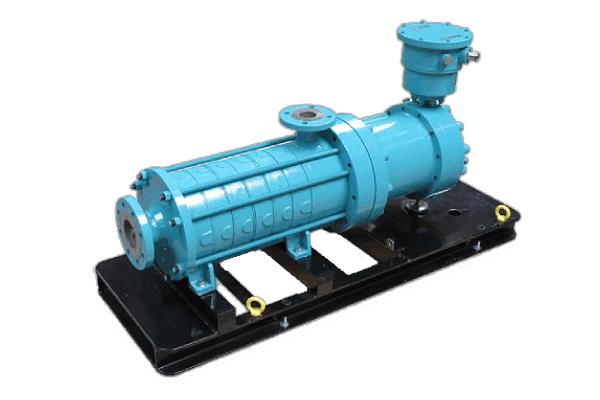 Horizontal multistage canned motor pump